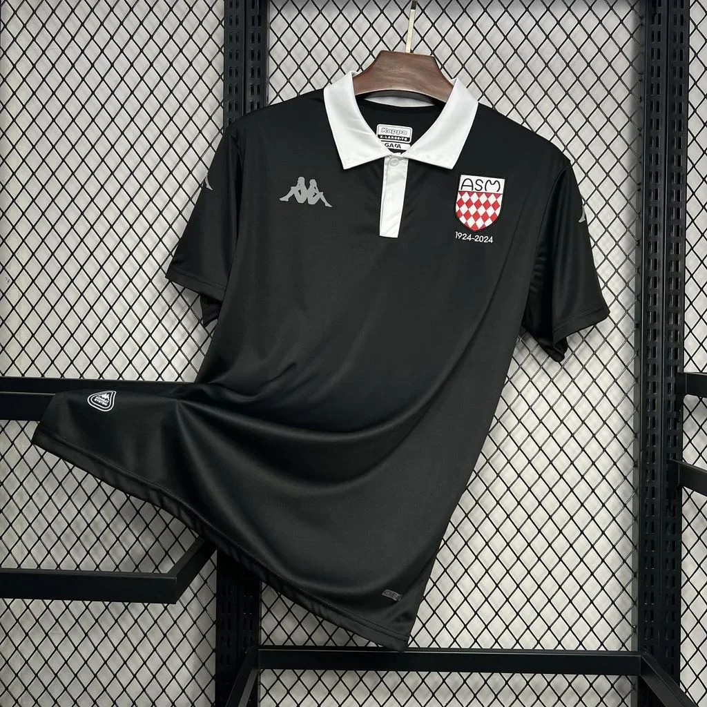 Maillot AS Monaco foot noir 2024 2025