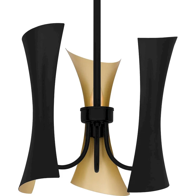 Myla 3-Light Matte Black Pendant Light