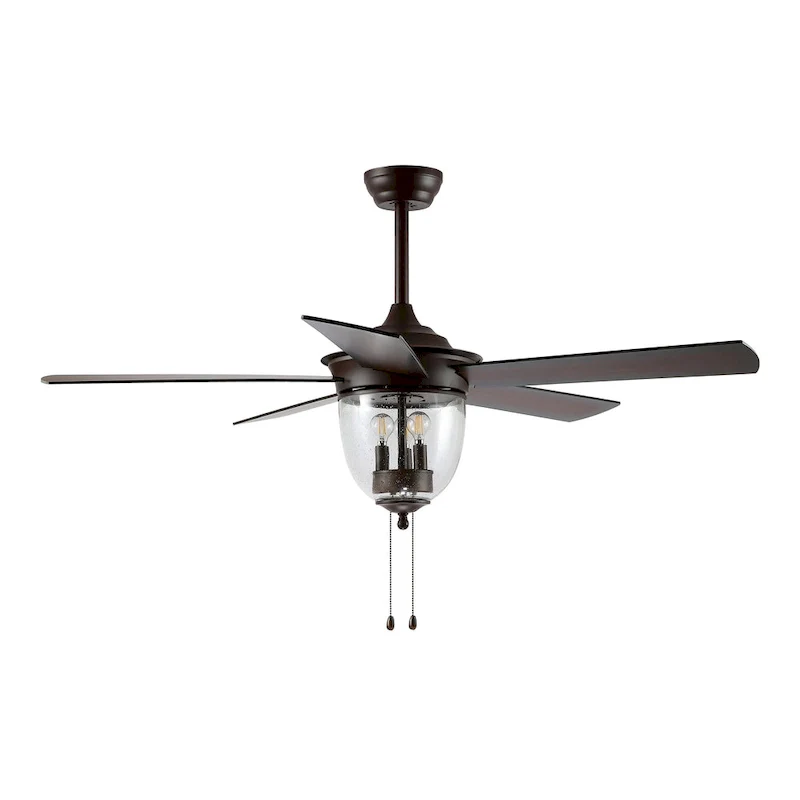 SAFAVIEH Lighting Hetty 52-inch Led Ceiling Light Fan - 52  W x 52  L x 25.375 -30.375  H