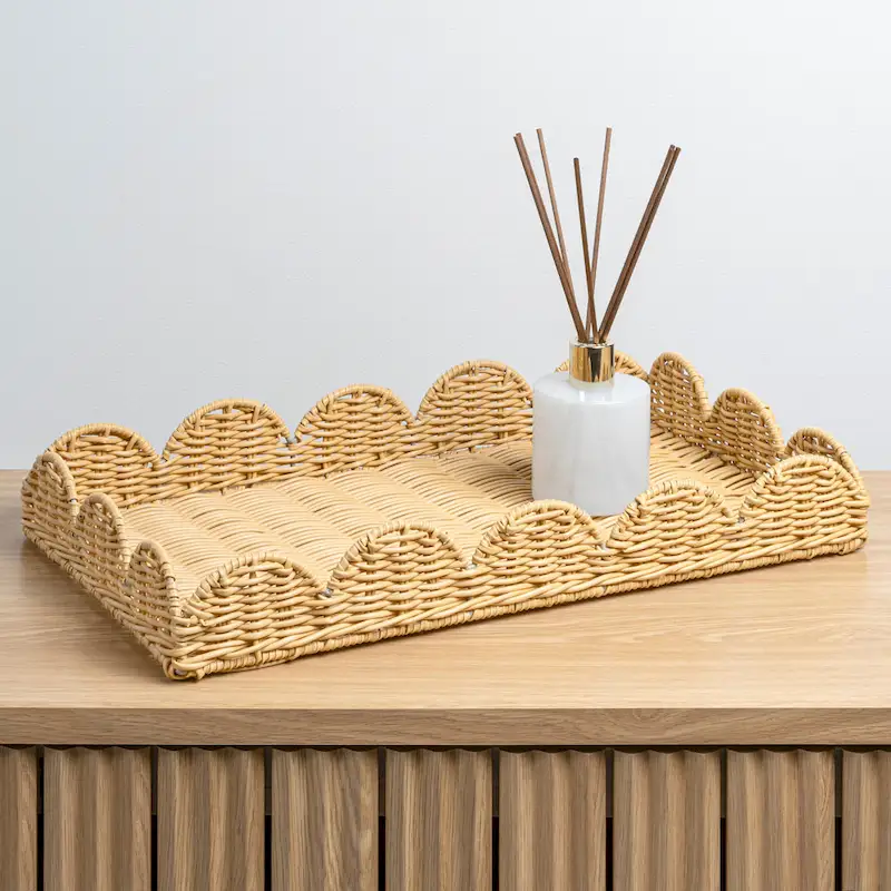 happimess Resin Rectangular Decorative Serving Trays (Set of 3)