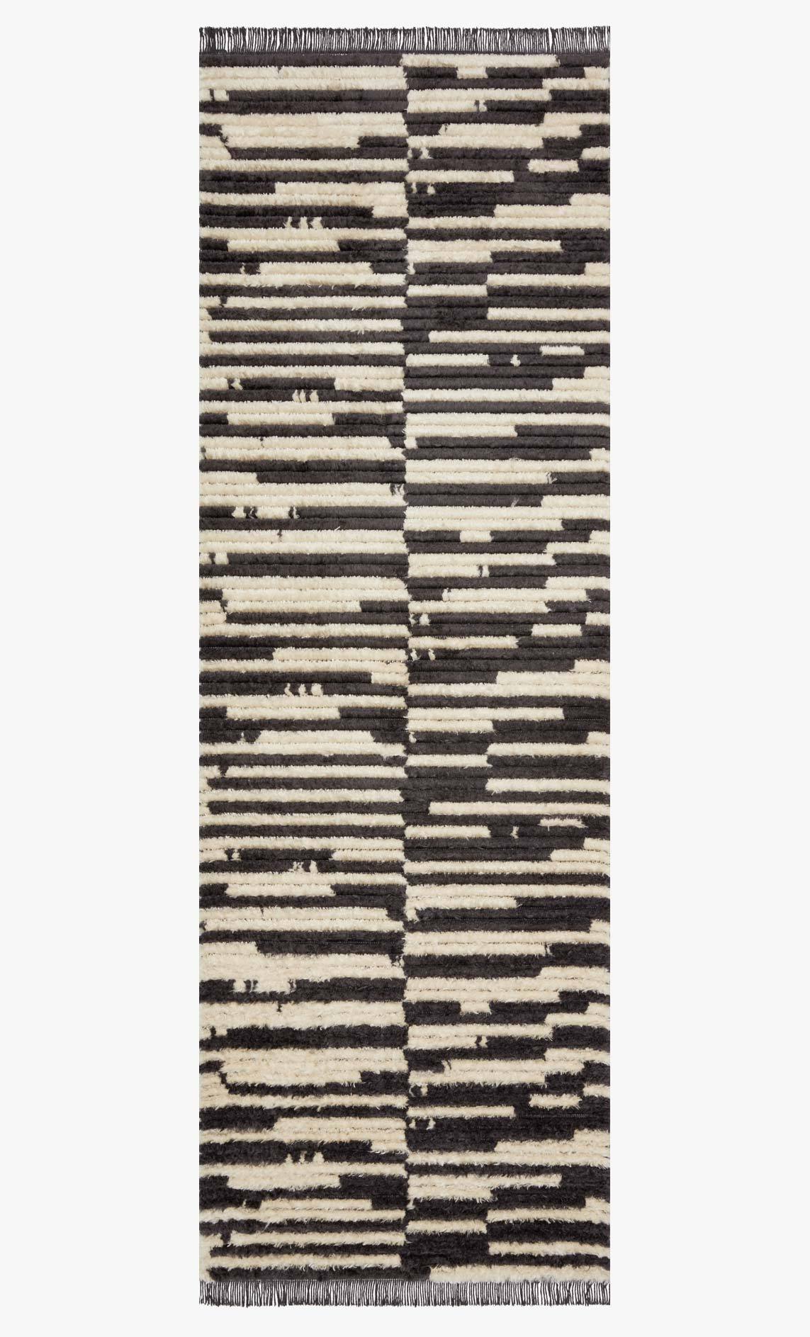Alice Rug Cream/Charcoal Stripe