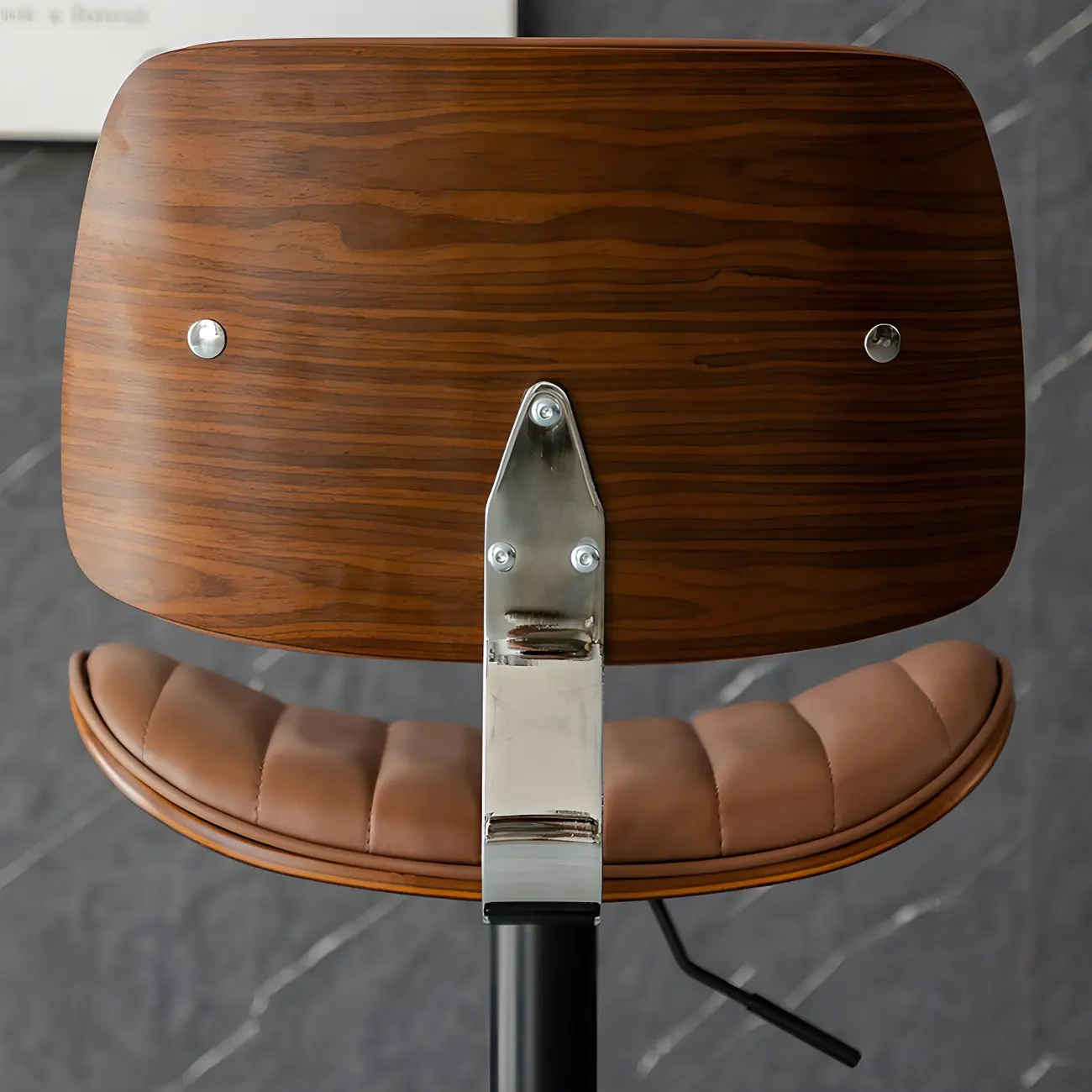 Modern Faux Leather Adjustable Swivel Bar Stools