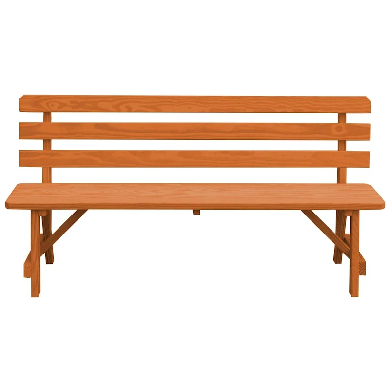 Pine 5' Traditional Backed Bench