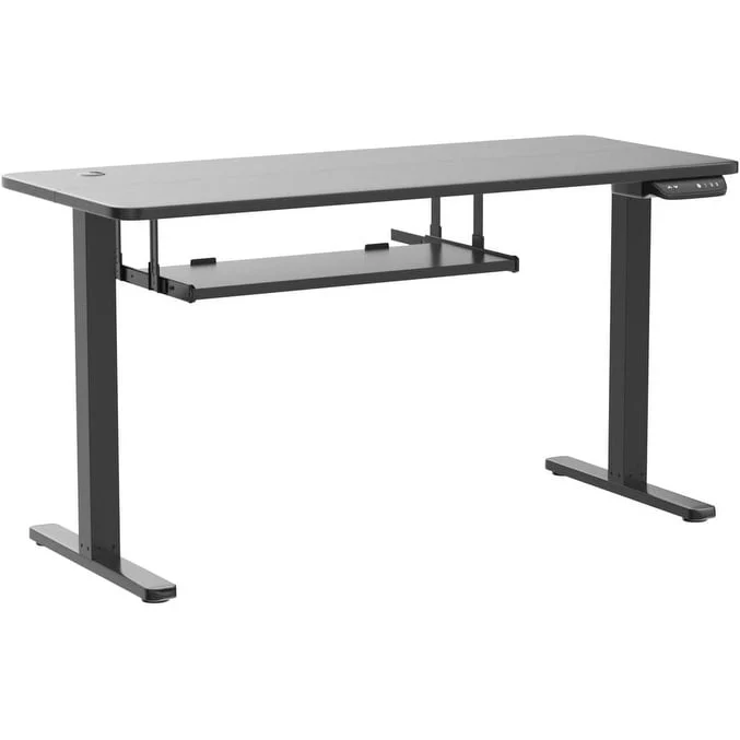 FEZIBO Standing Desk with Keyboard Tray, Electric Height Adjustable Desk, Sit Stand Up Desk, Computer Office Desk