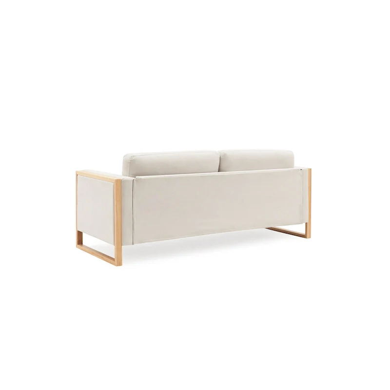 Christopher Knight Home - Lily Modern 79   3-Seater Sofa with Solid Wood Legs