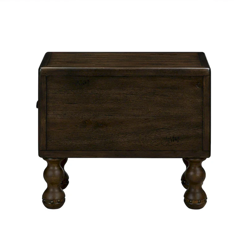 Solid Wood Rectangle End Table with Drawer