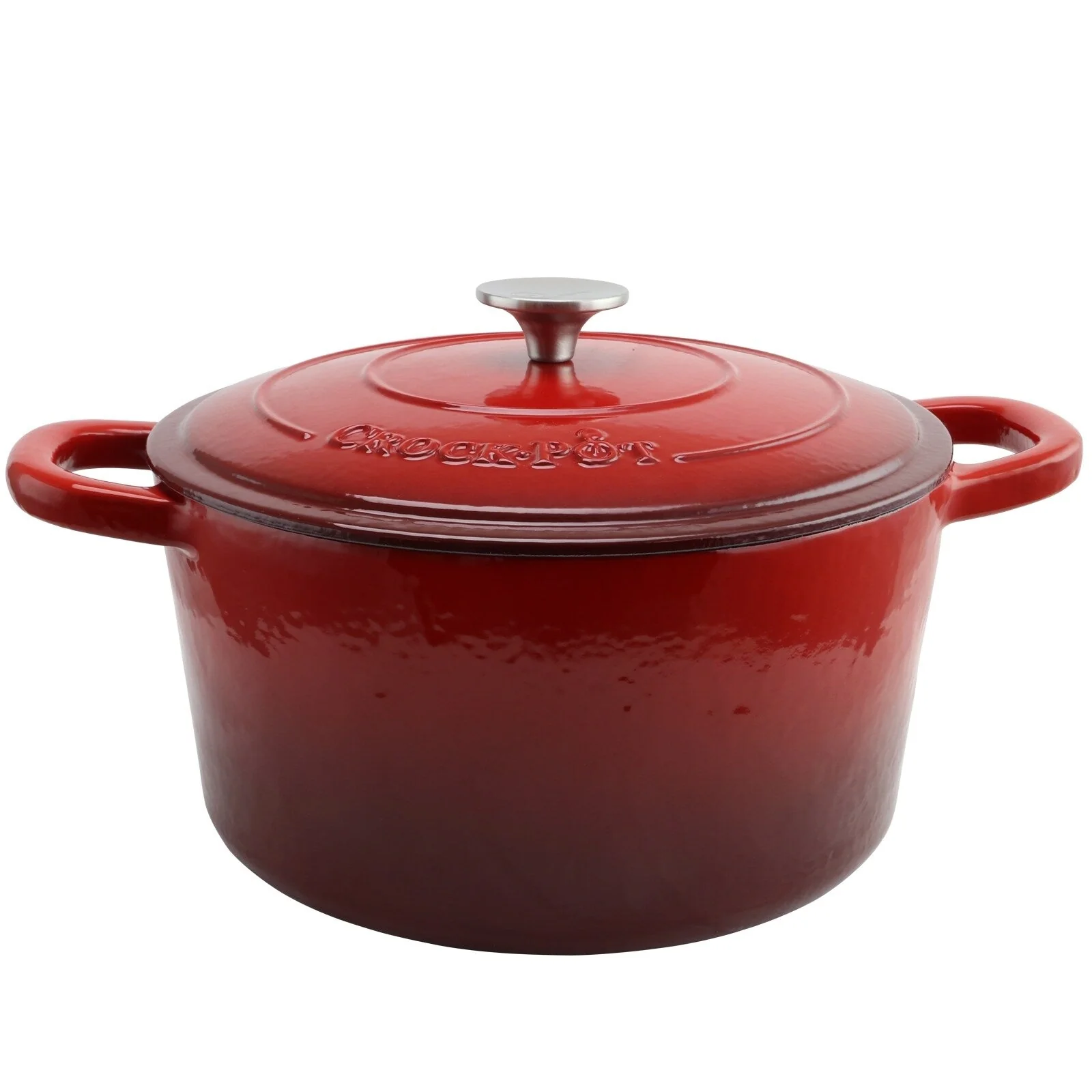 Craftsman 7 Quart Dual Handle Cast Iron Round Dutch Oven in Pepper Red