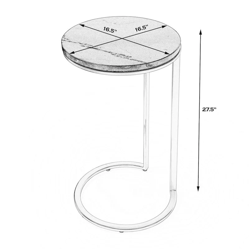 Butler Shounderia Black Marble Accent Table