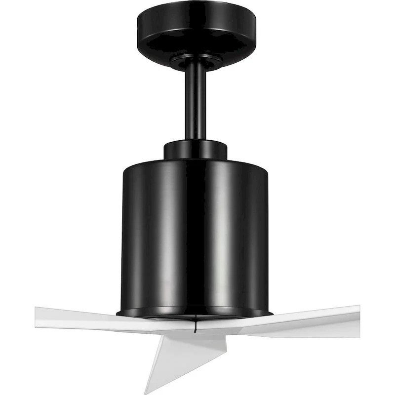 Paso Collection 60-in Three-Blade Black Luxe Industrial Ceiling Fan with 3 Speed Remote Control - 60 in x 60 in x 15.5 in