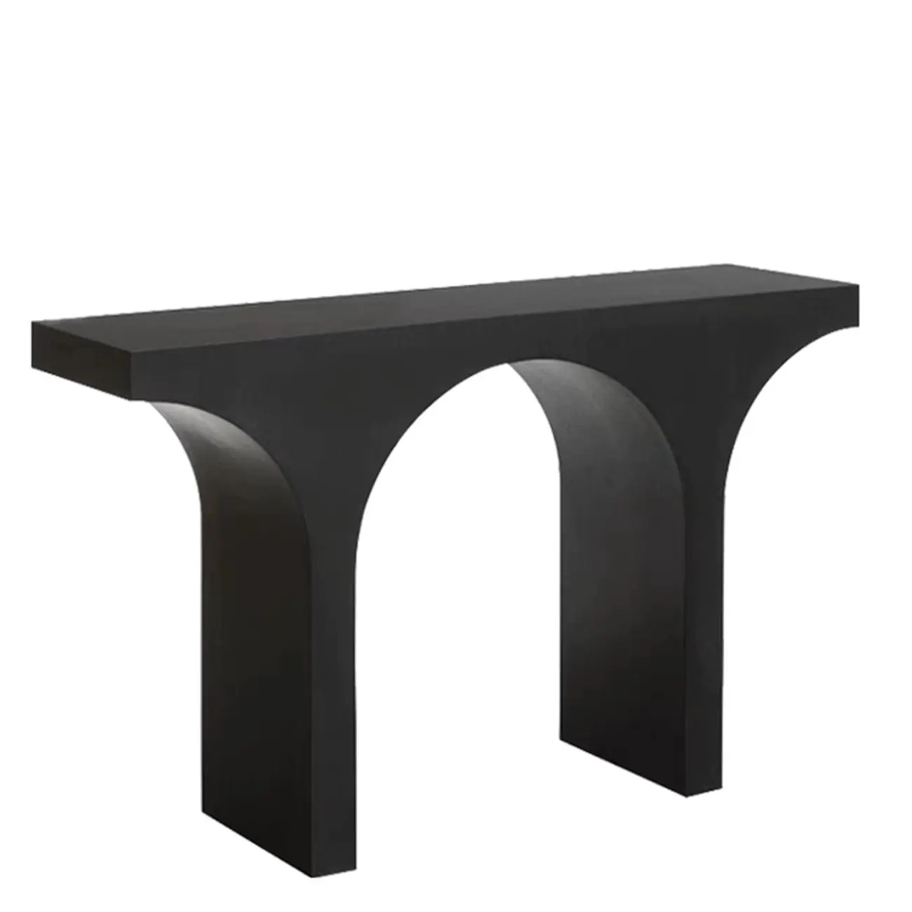 Entryway Rectangular Black Arch Base Console Table