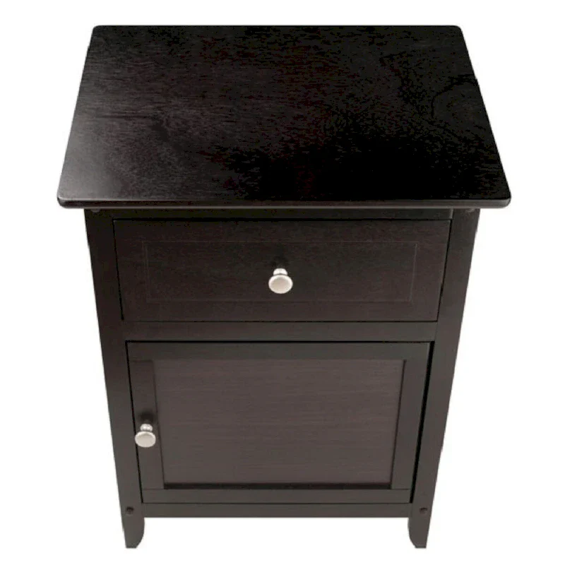 25 Espresso Brown Eugene Wooden Accent Table