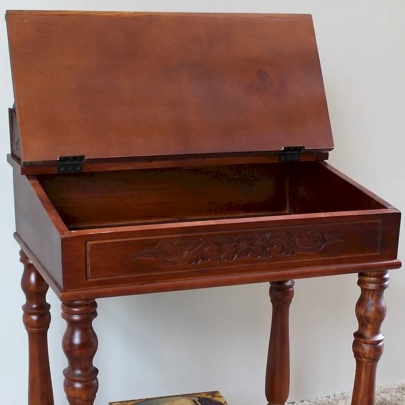 Windsor Carved Wood Writing Desk