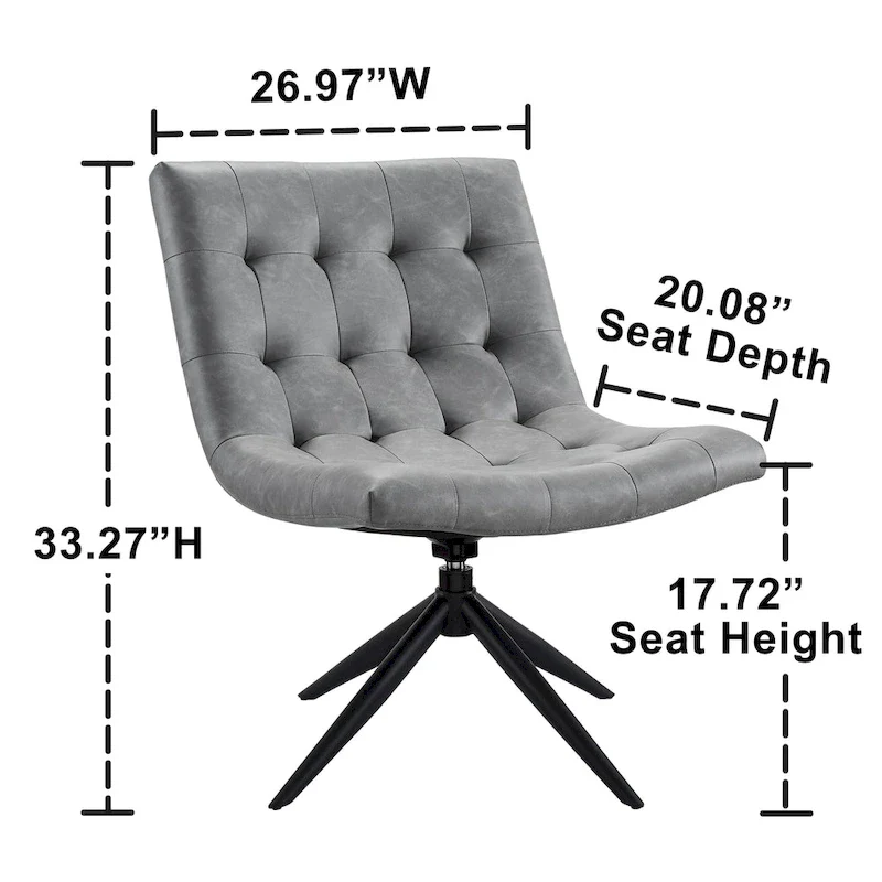 Art Leon Swivel Home Office Accent Chair