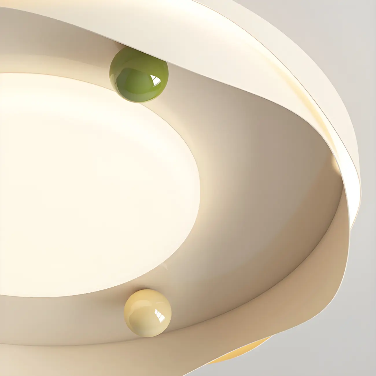 White Round Chic LED Dimmable Flush Mount Ceiling Light