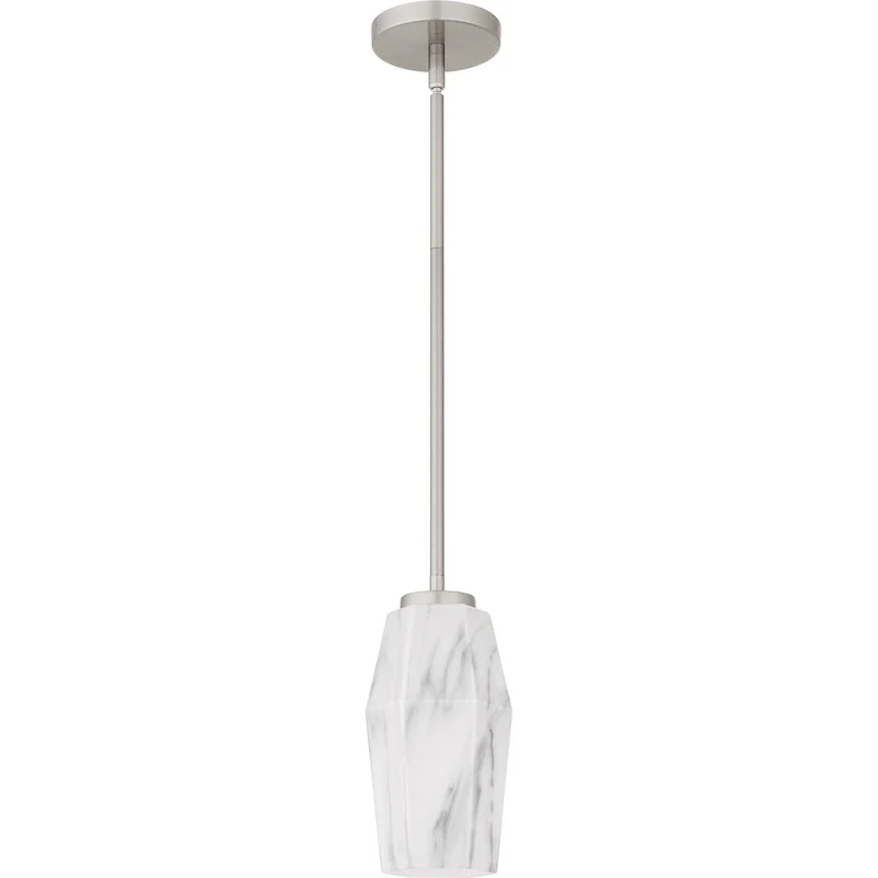 Fogel 1-Light Brushed Nickel Mini Pendant