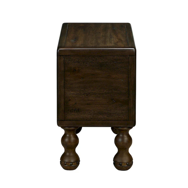 Solid Wood Rectangle End Table with Drawer