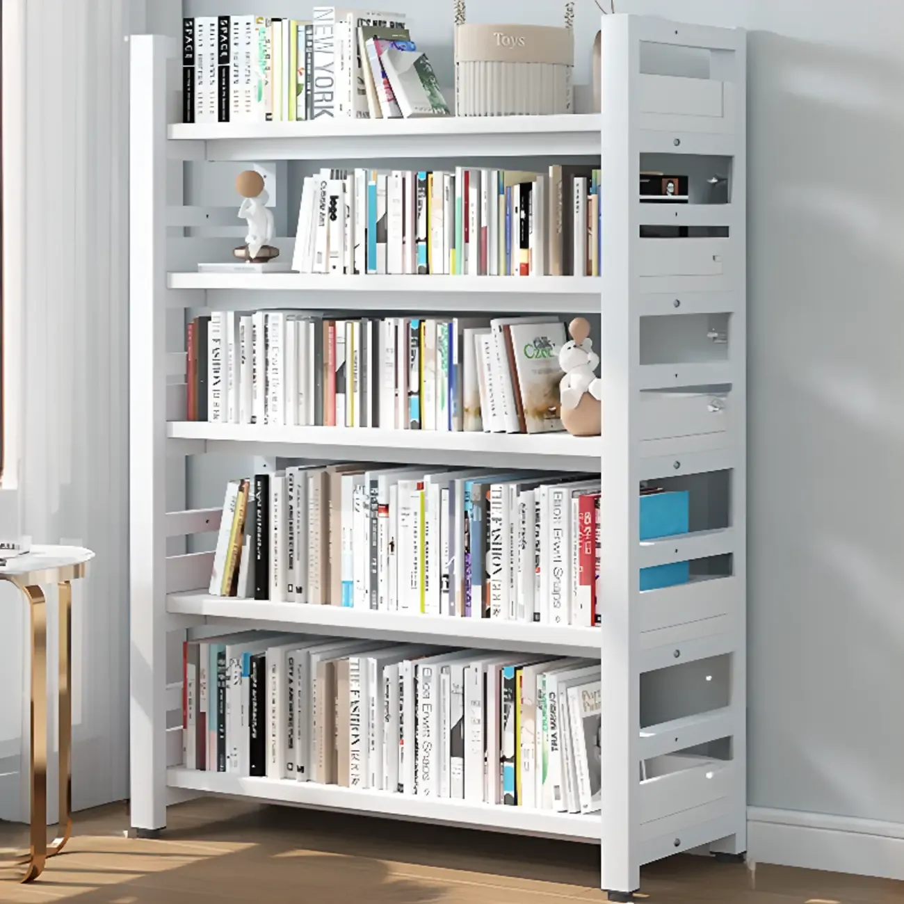 Modish Multi-Layer Open Back Wooden Tall Bookshelves
