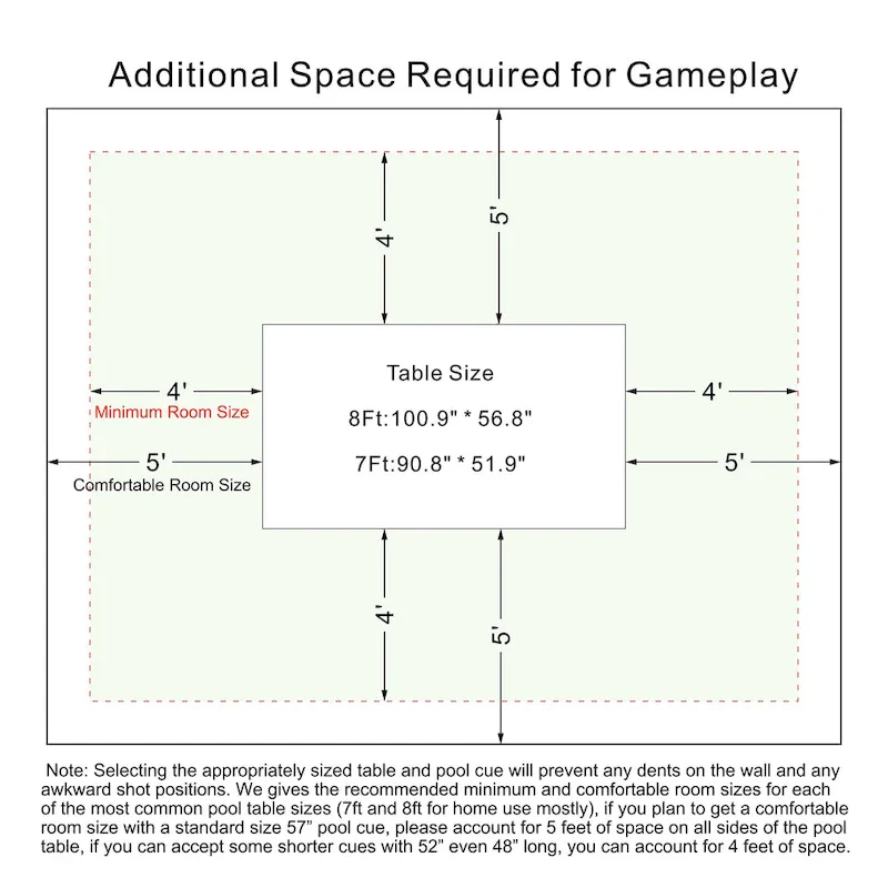 HESTON 8ft Billiard Slate Pool Table