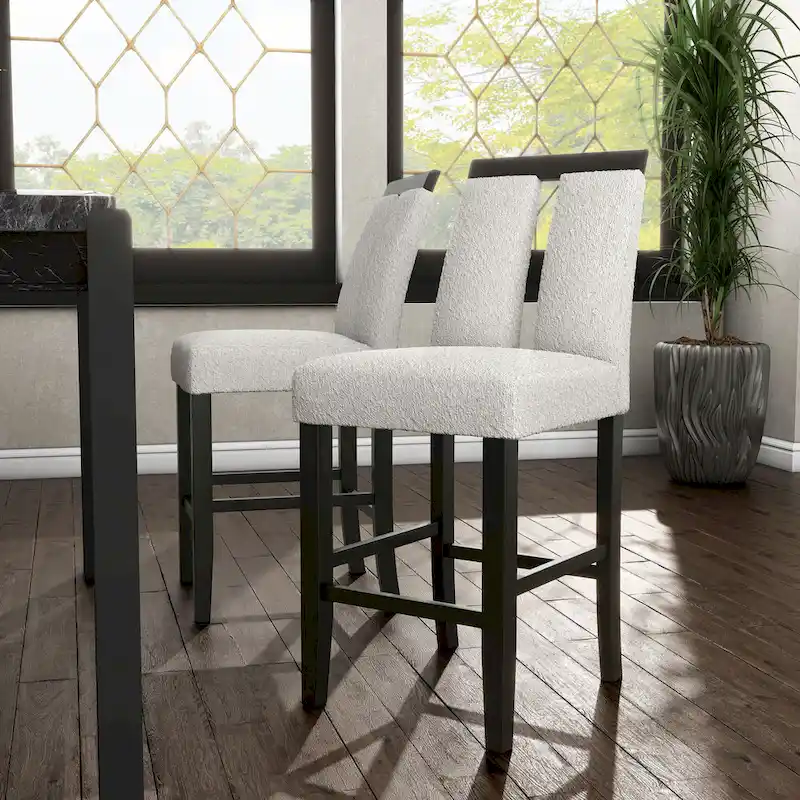 Strick & Bolton Lange Modern Upholstered Counter Height Chair (Set of 2)