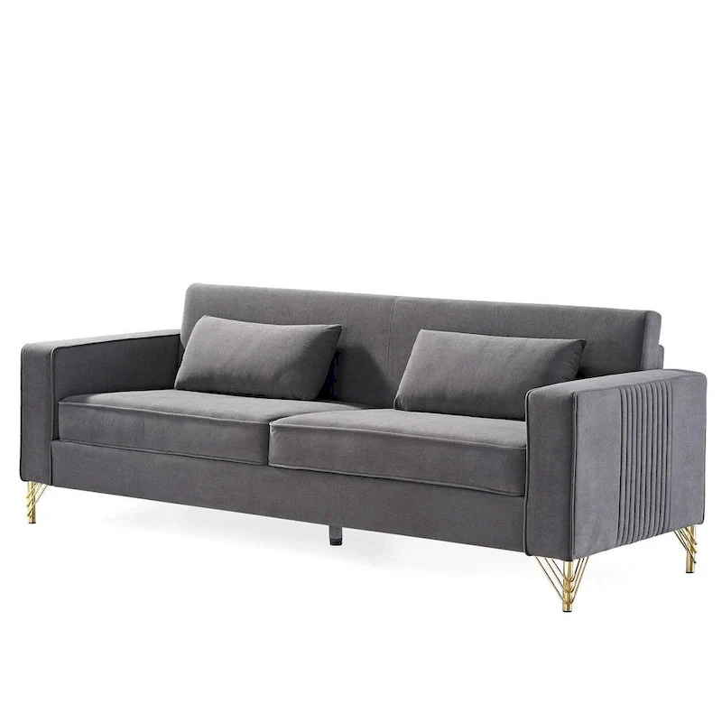 Modern Velvet Upholstered Living Room Sofa