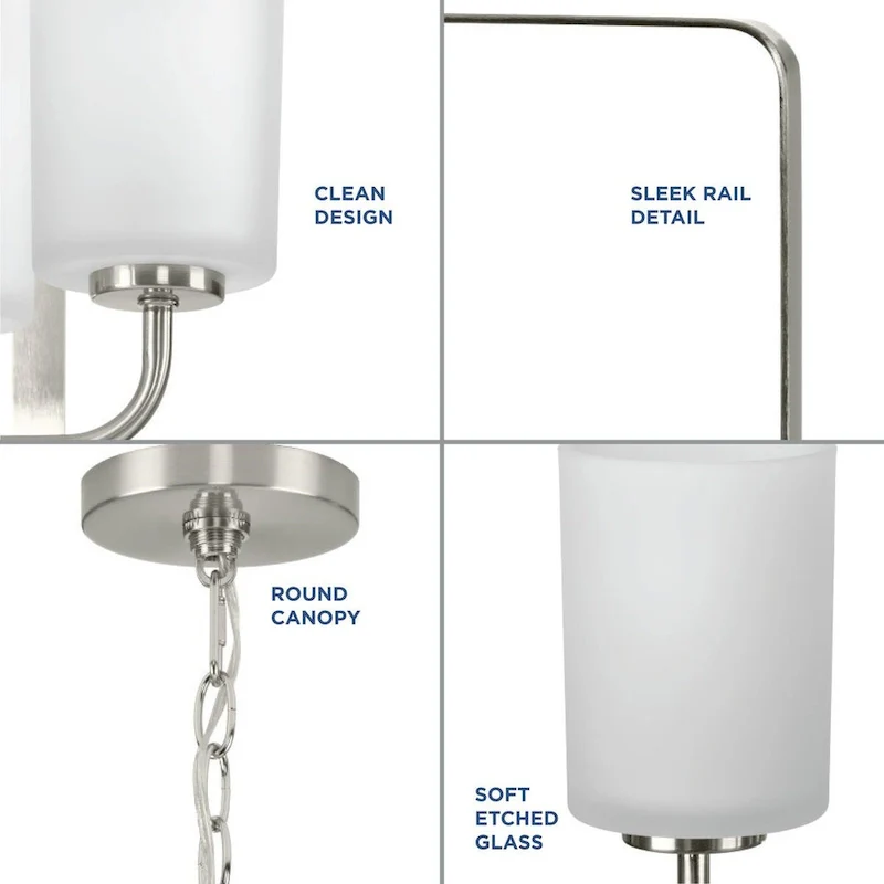 League Collection Three-Light Nickel Farmhouse Foyer Chandelier Light - 16 in x 15 in x 25.62 in