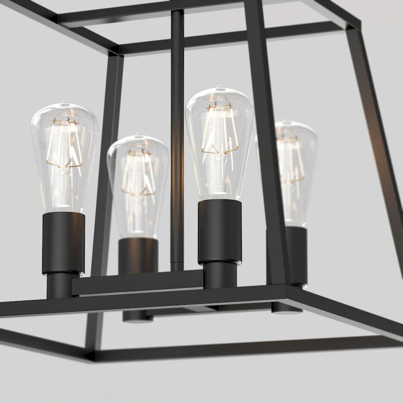 Artika Carter Square Chandelier, Black