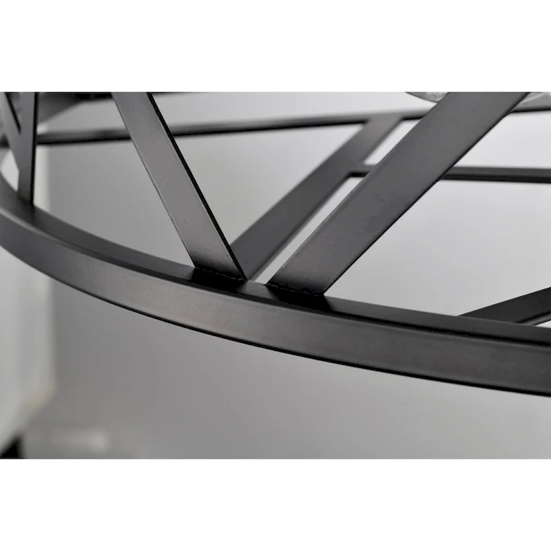 Leyton 24-inch Matte Black 6 Lights 3 Blades Lighted Ceiling Fan with Remote