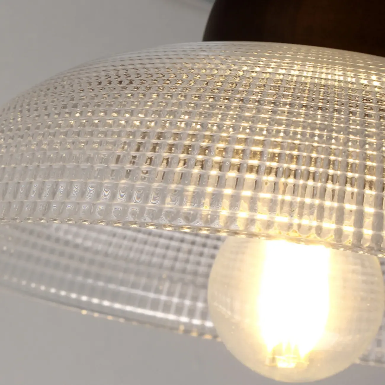 Caramel Gradient Glass Dome Semi Flush Ceiling Light