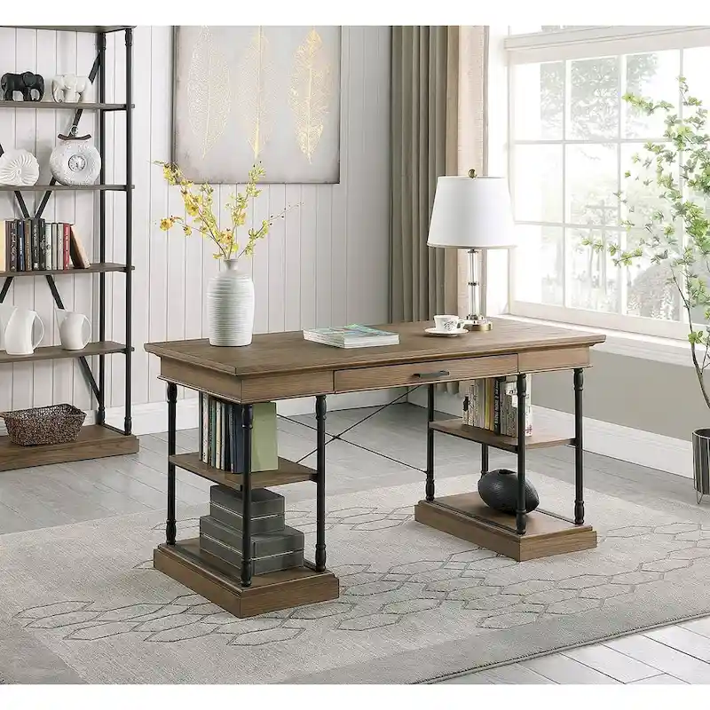 Corvus Ursula 59 1-Drawer Wooden Computer Writing Desk