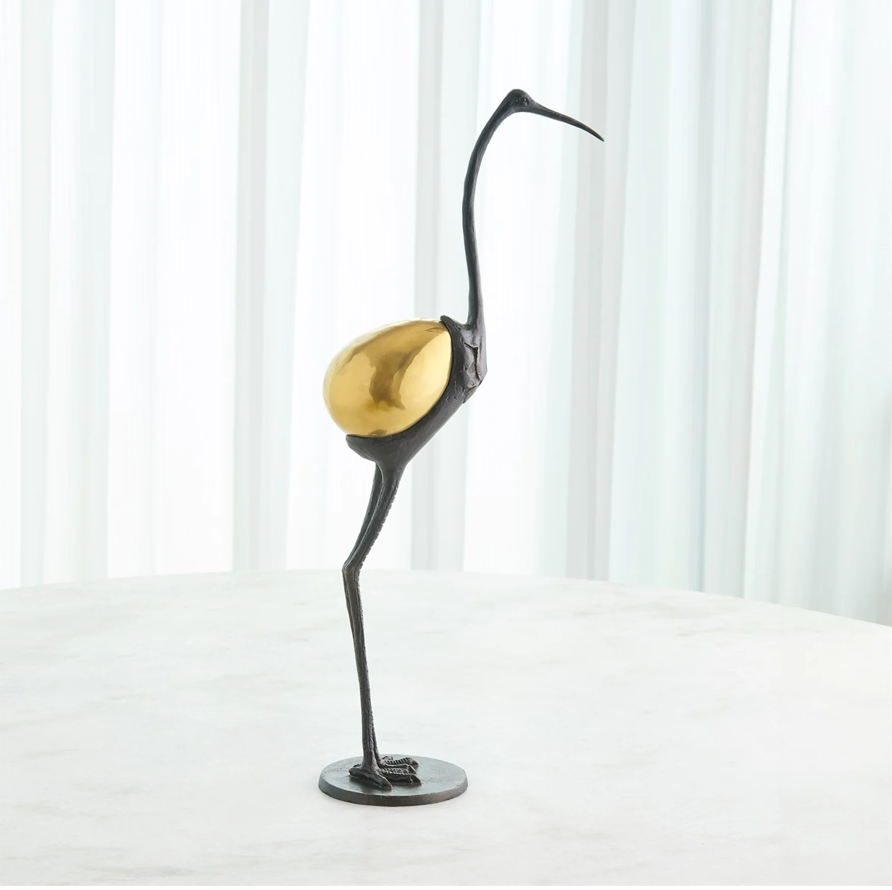 PRECIOUS EGG SCULPTURE-BRASS