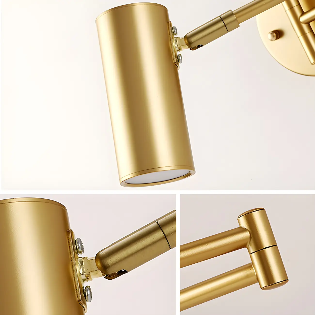 Modern Gold Simple Swing Arm Wall Light