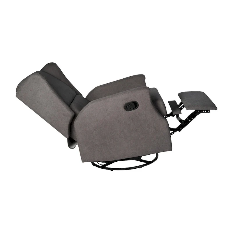 Wingback Manual Rocking Glider Recliner Chair with 360 Swivel