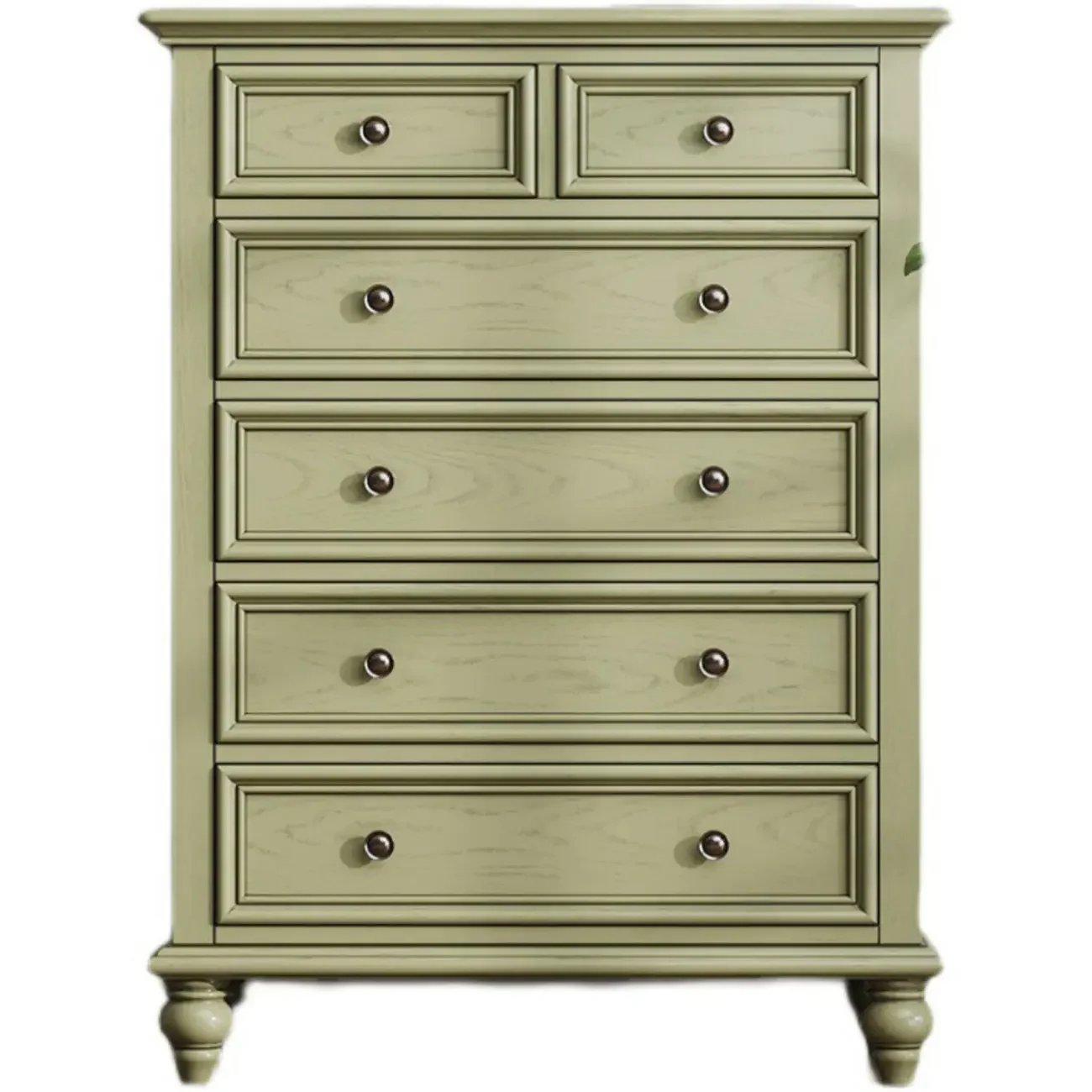 French Country Green Wooden Sideboard with Drawers