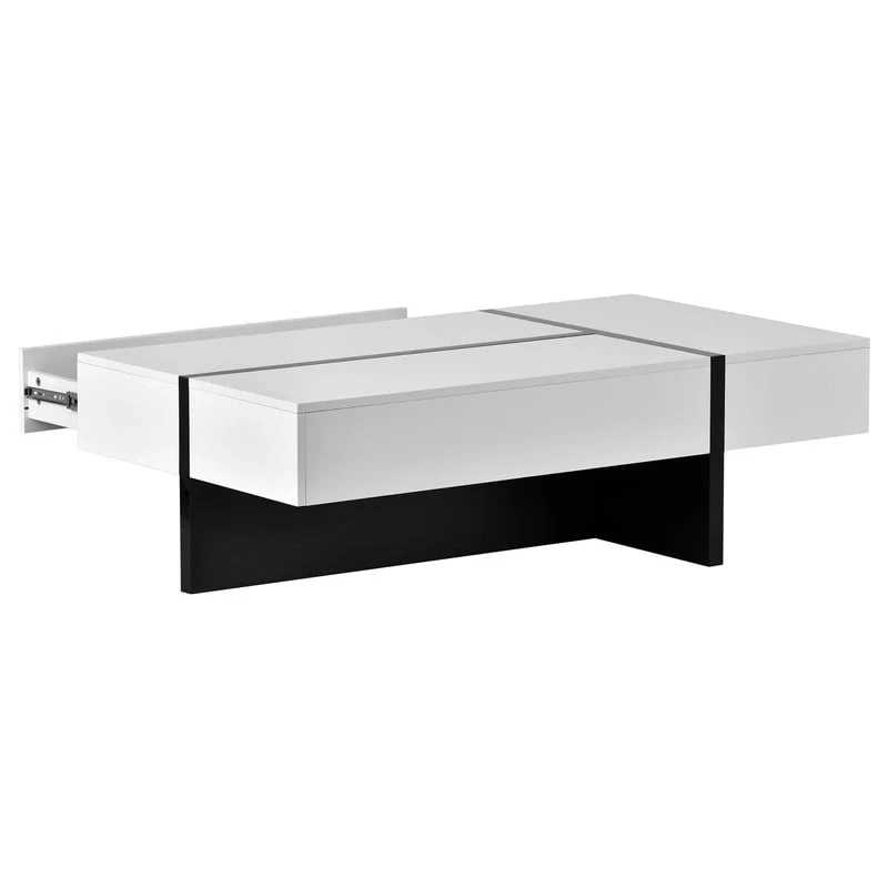 45.2 Modern High Gloss Surface Coffee Table By Aoolive