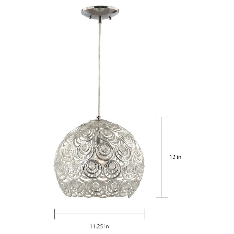 Volume Lighting 1-light Indoor Chrome Hanging Pendant