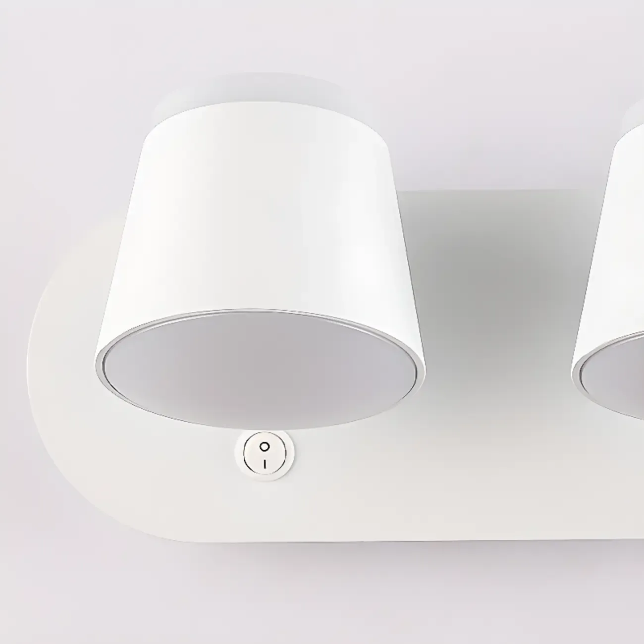 Modern Wall-Mounted Mini White Bathroom Vanity Light Fixture