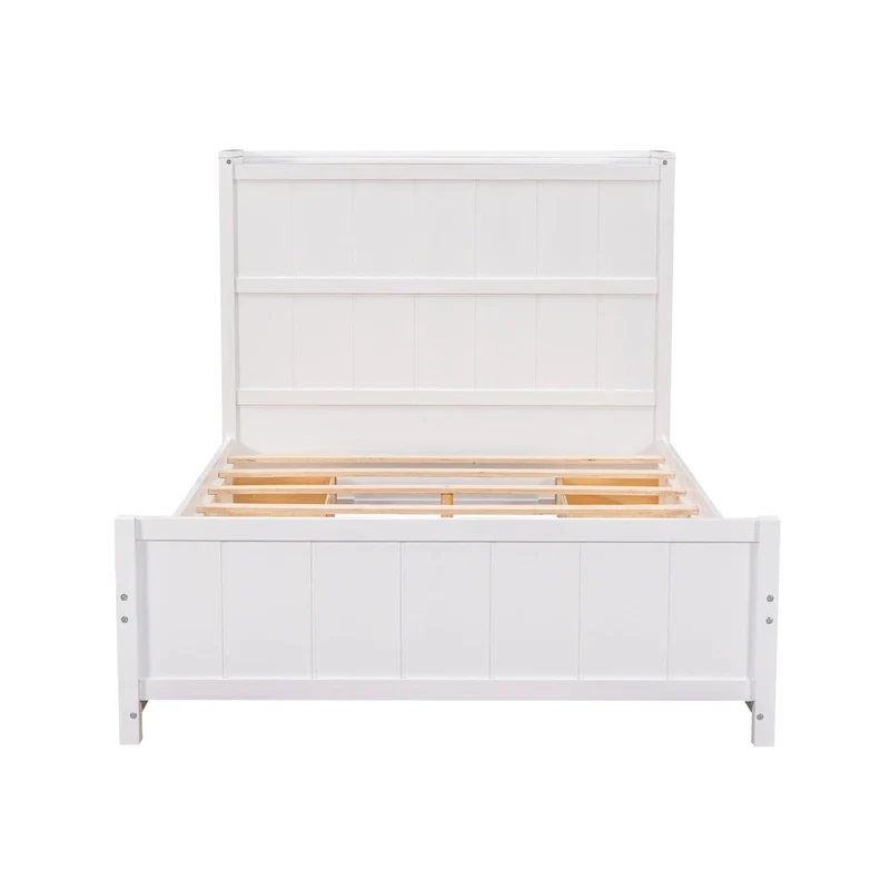 Merax Full Size Platform Bed with Drawers and Storage Shelves