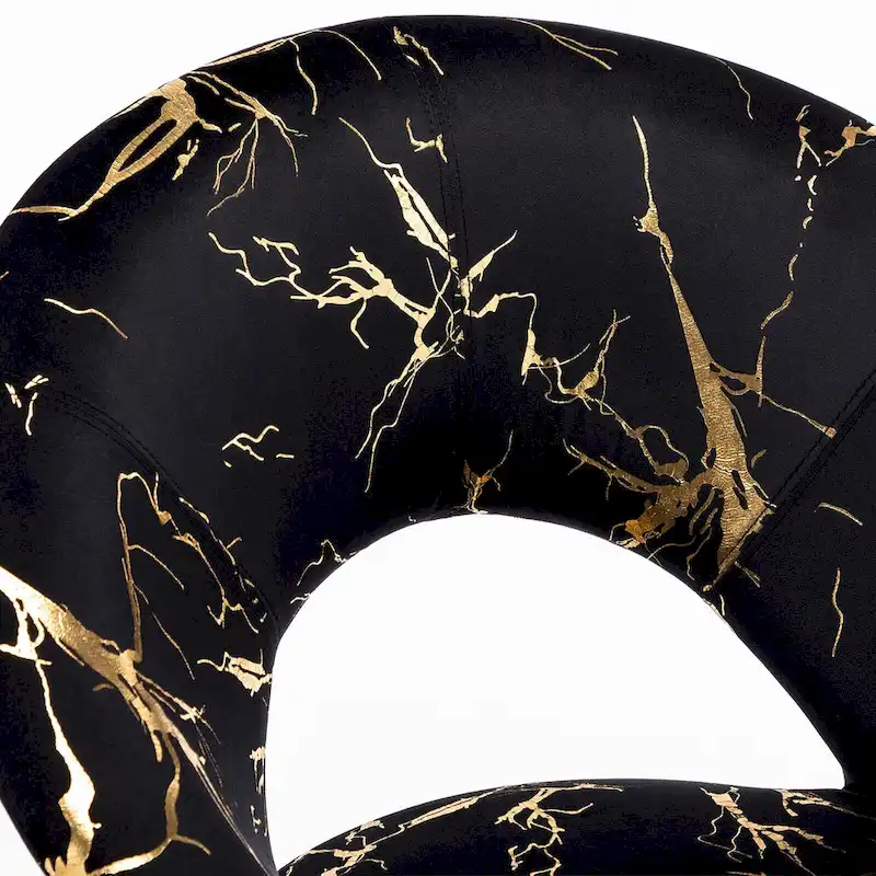 Modern Bronzing Velvet Upholstered Accent Chair Vanity Leisure Chair