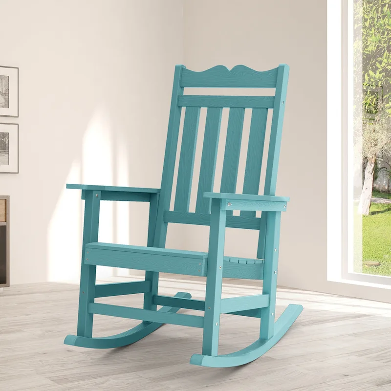 BONOSUKI Patio Adirondack Rocking Chair,Fire Pit Chair Weather Resistant