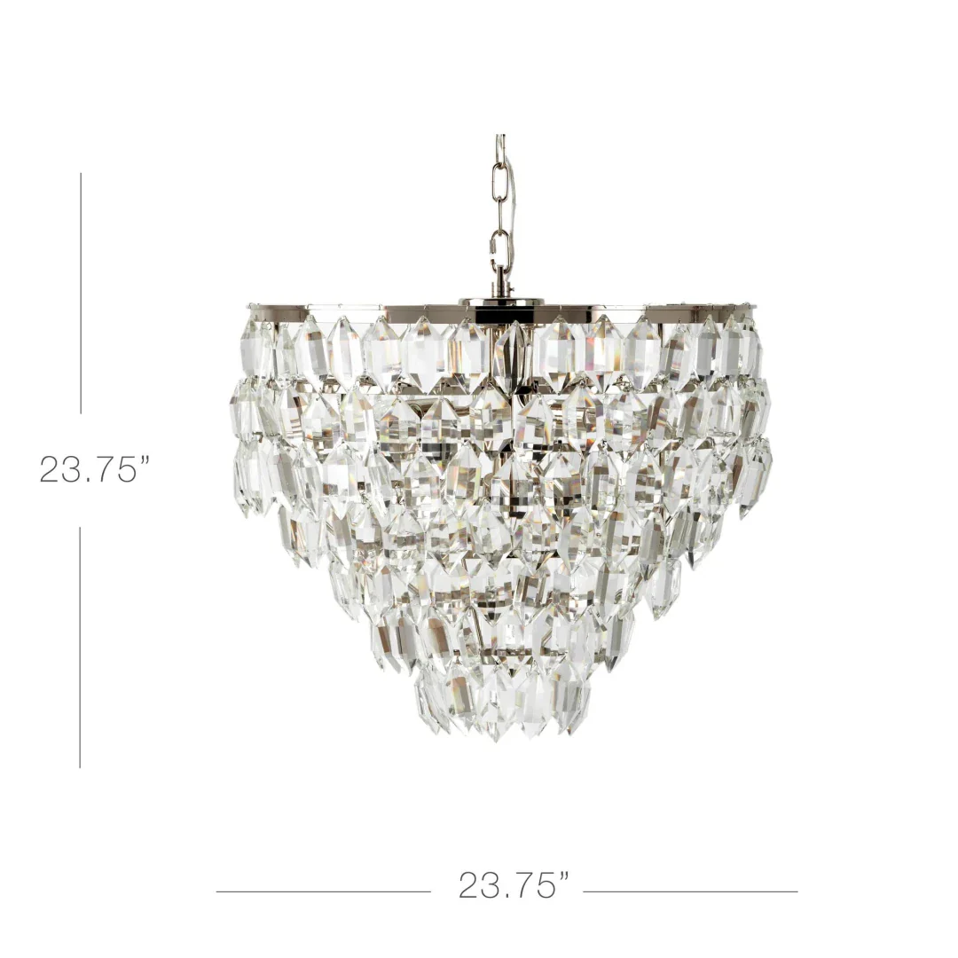 Modern Luxury Round Crystal Chandelier with 8-Light