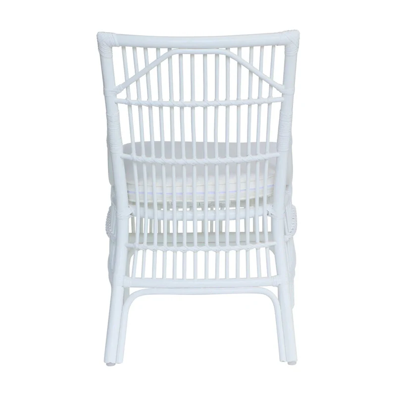 Rattan Slat Back Cushioned Dining Chairs, Set of Two by East at Main