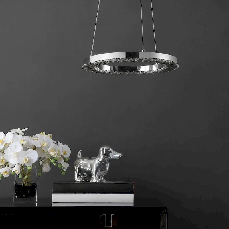 SAFAVIEH Lighting Messon Led Pendant - 14 W x 14 D x 74 H