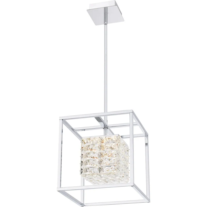 Dazzle Integrated LED Polished Chrome Pendant Light