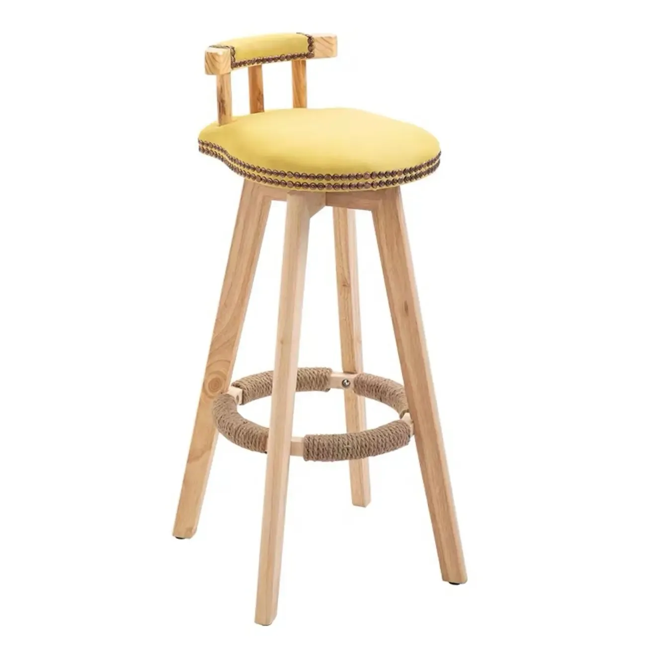 Bar Height Swivel Leather Modern Bar Stools
