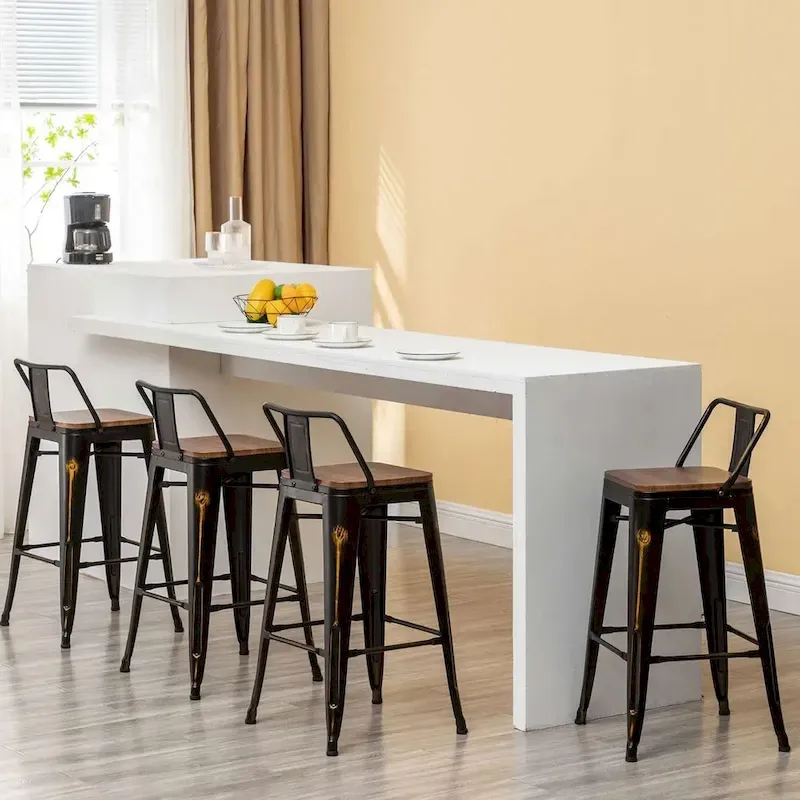black counter stools ,bar stools with backs 24 26 inch