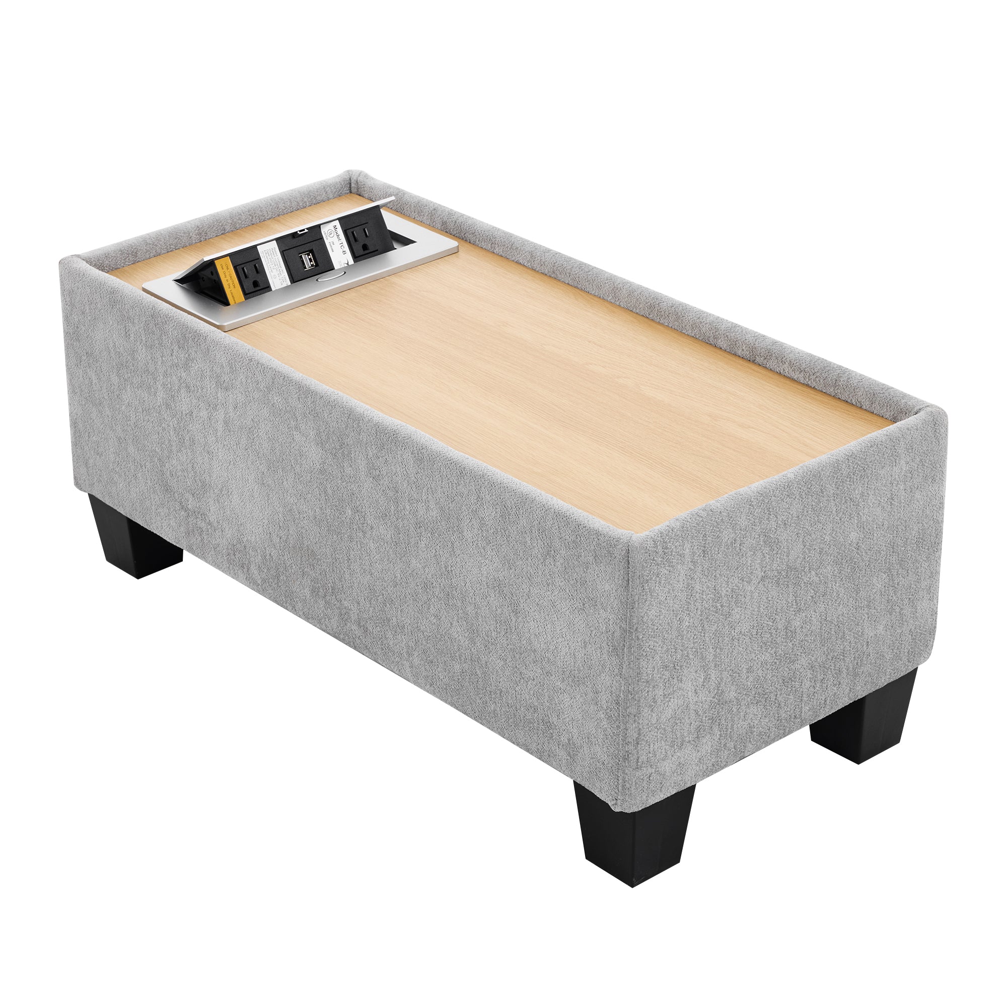 Walker Edison | Cloud Chenille Modular Sectional Sofa with Coffee Table