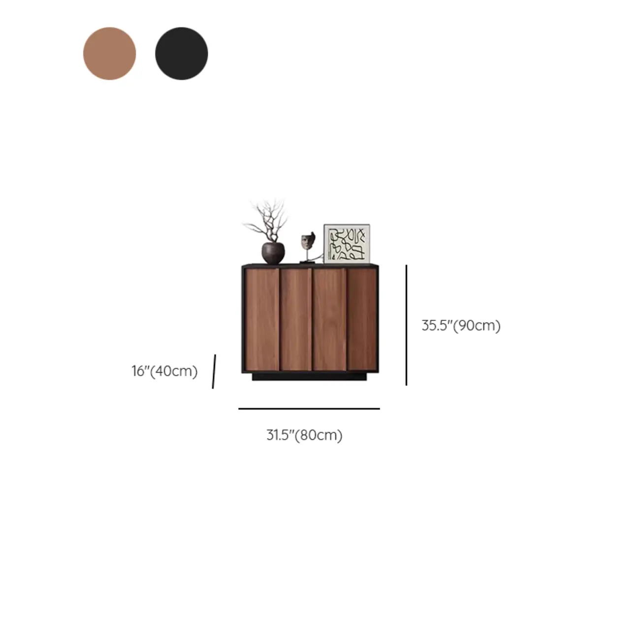 Modern Wood Buffet with Alterable Shelf and Drawers