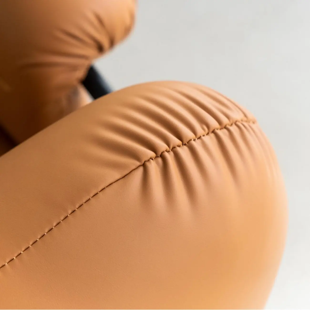 Modern Square Arm Fabric Accent Chair with Tufting