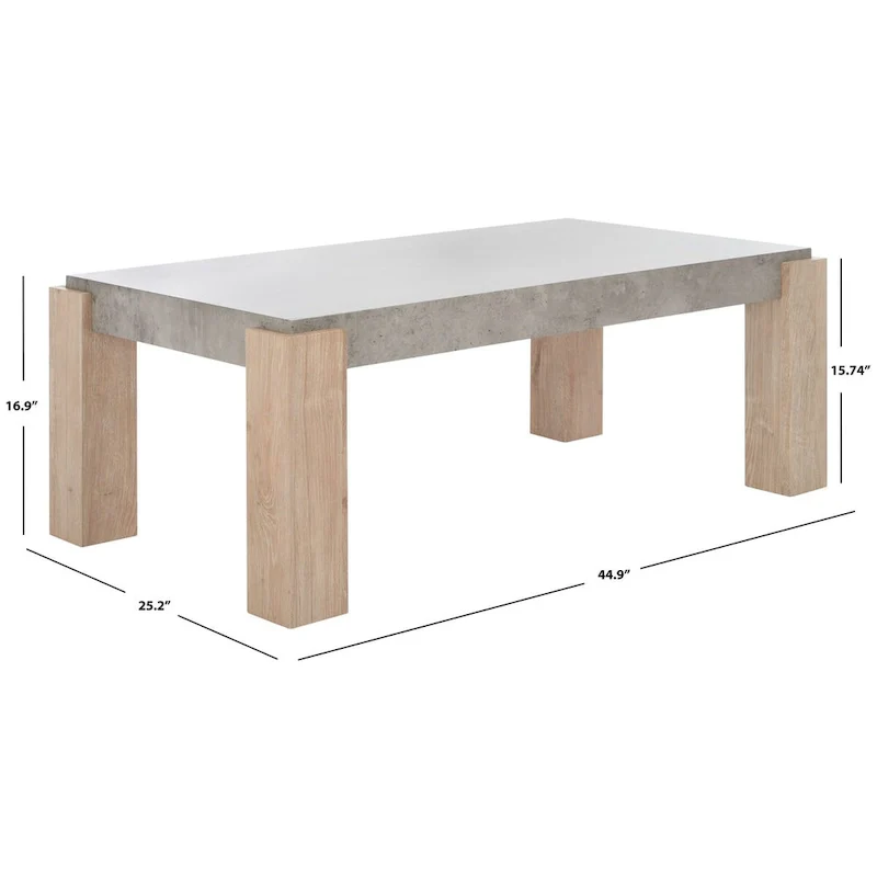 SAFAVIEH Violetta Coffee Table - 45 W x 25 D x 17 H - 45Wx25Dx17H