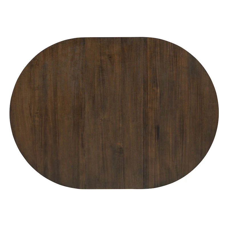 5 Piece Extendable Round Dining Table Set, Wooden Kitchen Furniture Set with Removable Leaf and 4 Upholstered Chairs